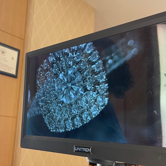 Diamond Square Halo Engagement Ring - Picture 4 of 6